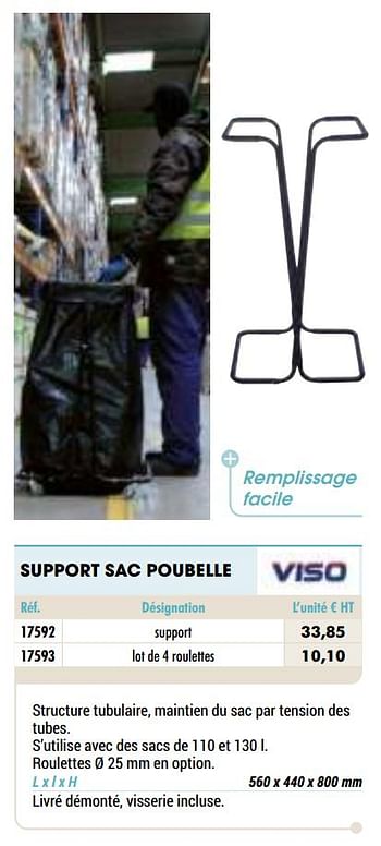 Promotions Support sac poubelle - Viso - Valide de 01/01/2021 à 31/12/2021 chez Master Pro
