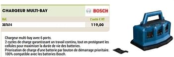 Promotions Bosch chargeur multi-bay - Bosch - Valide de 01/01/2021 à 31/12/2021 chez Master Pro