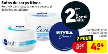 Promoties Boîte crème - Nivea - Geldig van 26/01/2021 tot 07/02/2021 bij Kruidvat