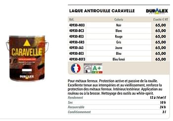 Promotions Laque antirouille caravelle - Duralex - Valide de 01/01/2021 à 31/12/2021 chez Master Pro
