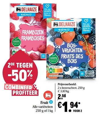 Huismerk Delhaize Fruit Bosvruchten Promotie Bij Delhaize