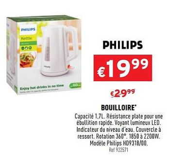 Promotions Bouilloire philips hd9318-00 - Philips - Valide de 27/01/2021 à 31/01/2021 chez Trafic