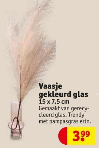 Promoties Vaasje gekleurd glas - Huismerk - Kruidvat - Geldig van 26/01/2021 tot 07/02/2021 bij Kruidvat