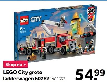 Promoties Lego city grote ladderwagen 60282 - Lego - Geldig van 25/01/2021 tot 28/02/2021 bij Intertoys