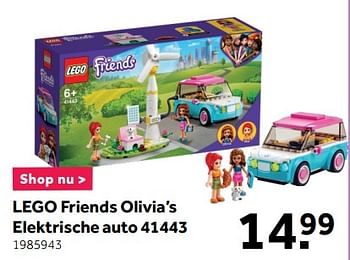 Promotions Lego friends olivia`s elektrische auto 41443 - Lego - Valide de 25/01/2021 à 28/02/2021 chez Intertoys
