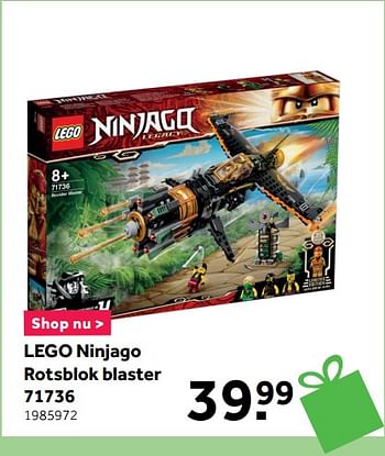 Promoties Lego ninjago rotsblok blaster 71736 - Lego - Geldig van 25/01/2021 tot 28/02/2021 bij Intertoys
