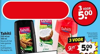 Promoties Tahiti douchegel watermeloen - Palmolive Tahiti - Geldig van 26/01/2021 tot 07/02/2021 bij Kruidvat