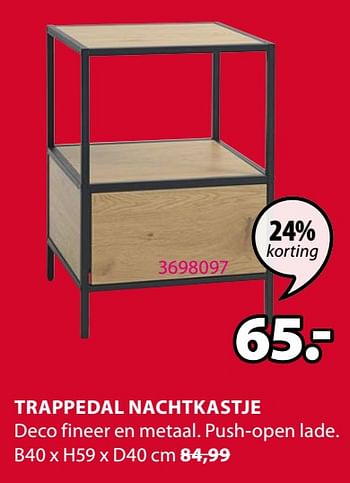 Promotions Trappedal nachtkastje - Produit Maison - Jysk - Valide de 25/01/2021 à 31/01/2021 chez Jysk
