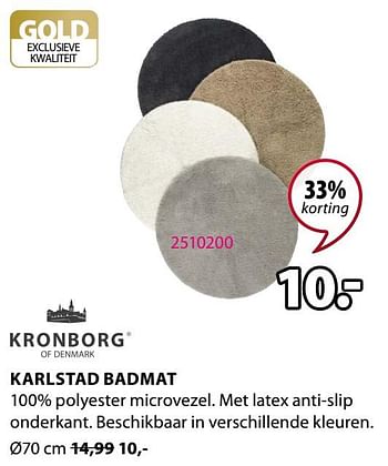Promotions Karlstad badmat - Kronborg - Valide de 25/01/2021 à 31/01/2021 chez Jysk