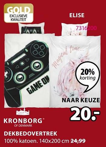 Promoties Dekbedovertrek - Kronborg - Geldig van 25/01/2021 tot 31/01/2021 bij Jysk