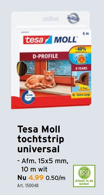 Promoties Tesa moll tochtstrip universal - Tesa - Geldig van 20/01/2021 tot 02/02/2021 bij Gamma