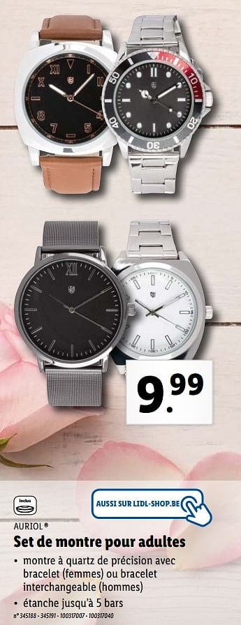 Auriol Auriol set de montre pour adultes En promotion chez Lidl