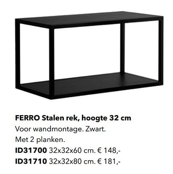 Promoties Ferro stalen rek id31700 - Huismerk - Kvik - Geldig van 01/01/2021 tot 31/12/2021 bij Kvik Keukens