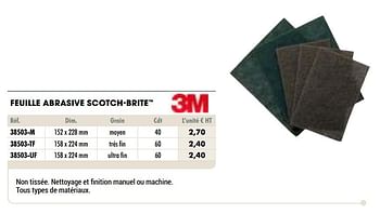 Promoties Feuille abrasive scotch-brite - 3M - Geldig van 01/01/2021 tot 31/12/2021 bij Master Pro