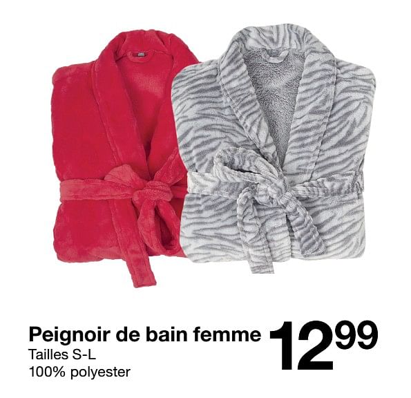 Zeeman outlet peignoir femme