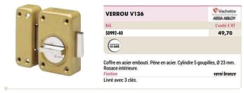 Promotions Verrou v136 - Assa Abloy France S.A.S. - Valide de 01/01/2021 à 31/12/2021 chez Master Pro