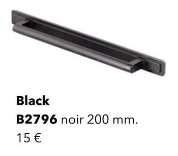 Promotions Black b2796 noir - Huismerk - Kvik - Valide de 01/01/2021 à 31/12/2021 chez Kvik Keukens