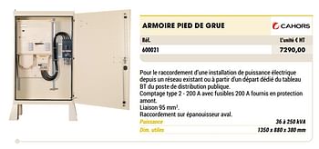 Promoties Armoire pied de grue - Cahors - Geldig van 01/01/2021 tot 31/12/2021 bij Master Pro