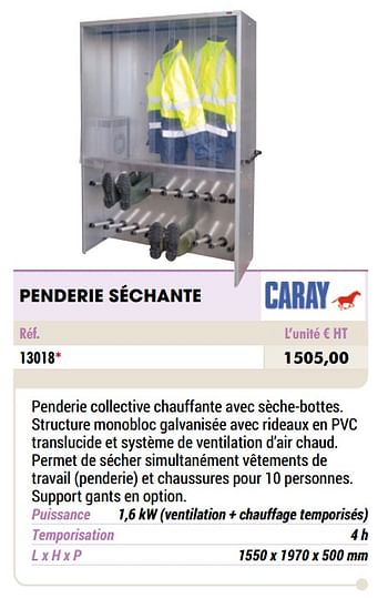Promotions Penderie séchante - Caray - Valide de 01/01/2021 à 31/12/2021 chez Master Pro