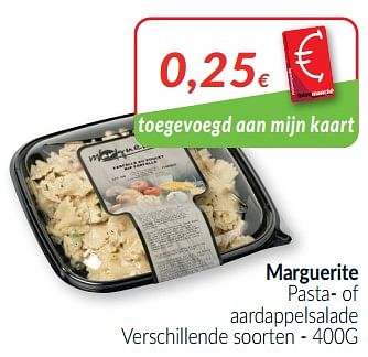 Promoties Marguerite pasta- of aardappelsalade - Marguerite - Geldig van 01/02/2021 tot 28/02/2021 bij Intermarche