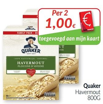 Promoties Quaker havermout - Quaker - Geldig van 01/02/2021 tot 28/02/2021 bij Intermarche
