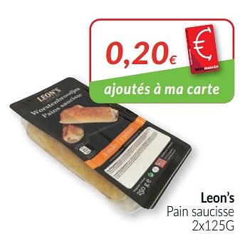 Promotions Leon`s pain saucisse - Leon's - Valide de 01/02/2021 à 28/02/2021 chez Intermarche