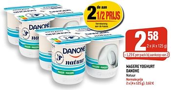 Promoties Magere yoghurt danone - Danone - Geldig van 03/02/2021 tot 09/03/2021 bij Smatch