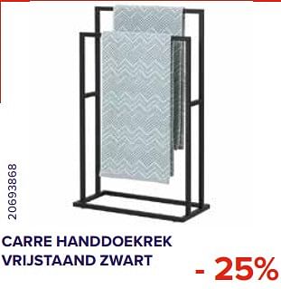 Promoties Carre handdoekrek vrijstaand zwart -25% - Sealskin - Geldig van 01/02/2021 tot 28/02/2021 bij Euro Shop