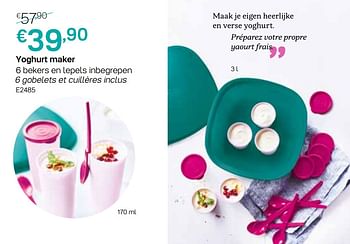 Promoties Yoghurt maker - Huismerk - Tupperware - Geldig van 01/02/2021 tot 28/02/2021 bij Tupperware