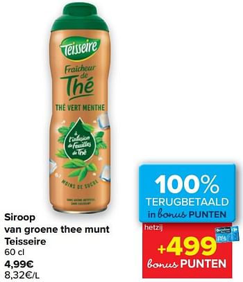 Promoties Siroop van groene thee munt teisseire - Teisseire - Geldig van 03/02/2021 tot 08/02/2021 bij Carrefour