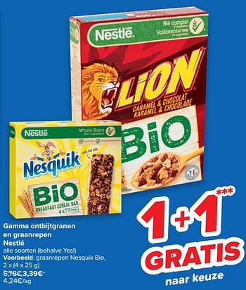 Promoties Gamma ontbijtgranen en graanrepen nestlé - Nestlé - Geldig van 03/02/2021 tot 08/02/2021 bij Carrefour