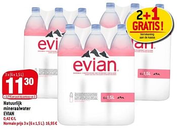 Promoties Natuurlijk mineraalwater evian - Evian - Geldig van 03/02/2021 tot 09/03/2021 bij Match