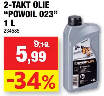 Promotions 2-takt olie pow0il 023 - Powerplus - Valide de 03/02/2021 à 14/03/2021 chez Hubo