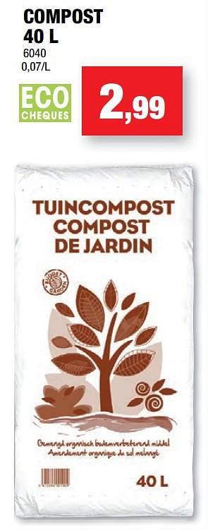 Promoties Compost - Merk onbekend - Geldig van 03/02/2021 tot 14/03/2021 bij Hubo