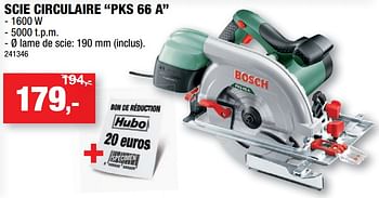 Promotions Bosch scie circulaire pks 66 a - Bosch - Valide de 03/02/2021 à 14/03/2021 chez Hubo
