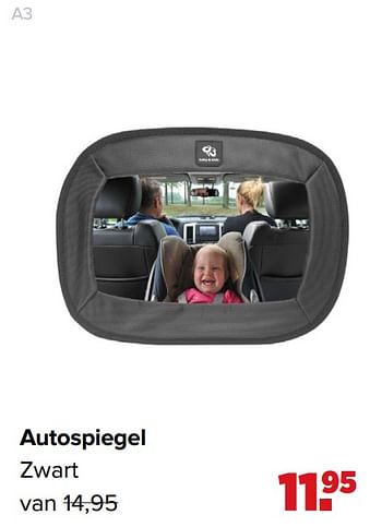 Ingang doel Hamburger A3 Baby Autospiegel zwart - Promotie bij Baby-Dump