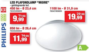 Promoties Led plafondlamp moire - Philips - Geldig van 03/02/2021 tot 14/03/2021 bij Hubo