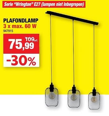 Promoties Plafondlamp - Eglo - Geldig van 03/02/2021 tot 14/03/2021 bij Hubo