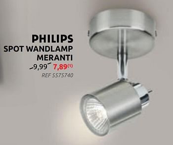 Promoties Wandspot meranti philips - Philips - Geldig van 10/02/2021 tot 01/03/2021 bij Brico