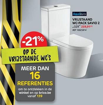 Promoties Vrijstaande wc-pack savio 2 - Aquazuro - Geldig van 10/02/2021 tot 01/03/2021 bij Brico