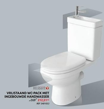 Promoties Vrijstaand wc-pack met ingebouwde handwasser - Allibert - Geldig van 10/02/2021 tot 01/03/2021 bij BricoPlanit