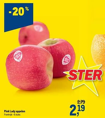Promoties Pink lady appelen - Huismerk - Makro - Geldig van 10/02/2021 tot 23/02/2021 bij Makro