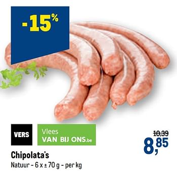 Promotions Chipolata`s - Produit maison - Makro - Valide de 10/02/2021 à 23/02/2021 chez Makro