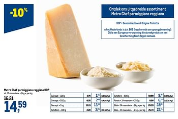 Promoties Metro chef parmiggiano reggiano dop - Huismerk - Makro - Geldig van 10/02/2021 tot 23/02/2021 bij Makro