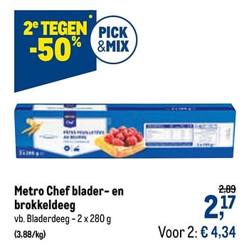 Promoties Metro chef blader- en brokkeldeeg bladerdeeg - Huismerk - Makro - Geldig van 10/02/2021 tot 23/02/2021 bij Makro