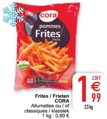Promoties Frites - frieten cora - Huismerk - Cora - Geldig van 09/02/2021 tot 15/09/2021 bij Cora