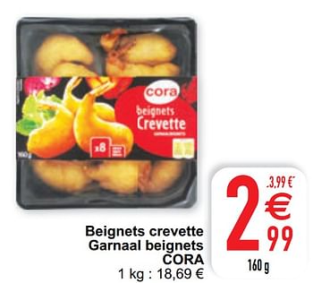 Promoties Beignets crevette garnaal beignets cora - Huismerk - Cora - Geldig van 09/02/2021 tot 15/09/2021 bij Cora