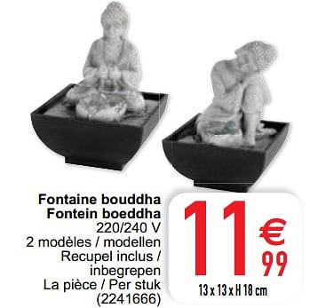 Promoties Fontaine bouddha fontein boeddha 220-240 v - Huismerk - Cora - Geldig van 09/02/2021 tot 15/09/2021 bij Cora
