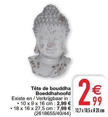 Promoties Tête de bouddha boeddhahoofd - Huismerk - Cora - Geldig van 09/02/2021 tot 15/09/2021 bij Cora
