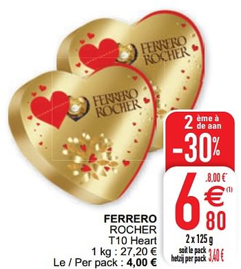 Promoties Ferrero rocher - Ferrero - Geldig van 09/02/2021 tot 15/09/2021 bij Cora